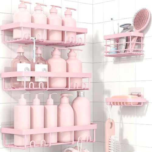 Moforoco Adhesive Shower Caddy Organizer Shelves Rack by MOFOROCO