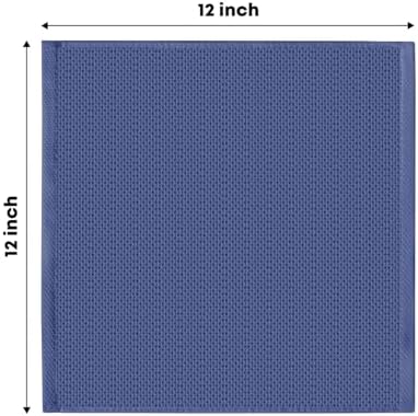Artoid Mode 100% Cotton Navy Blue Waffle Weave Kitchen Dish Cloths, 12x12 Inch - Image 6