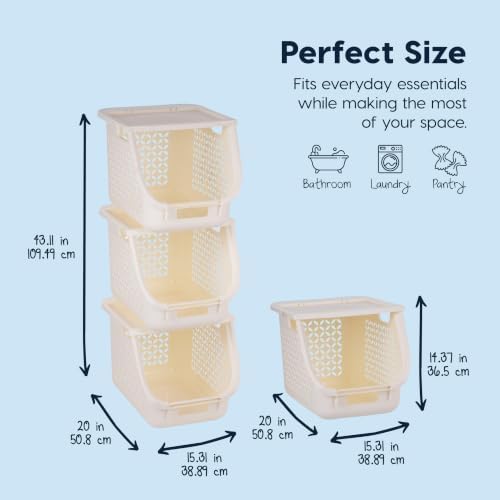 IRIS USA Laundry Basket Hamper, 40L - Image 2