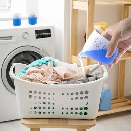4 Pack Reusable Silicone Measuring Cups, 100ml Laundry Detergent Dispenser - Image 6