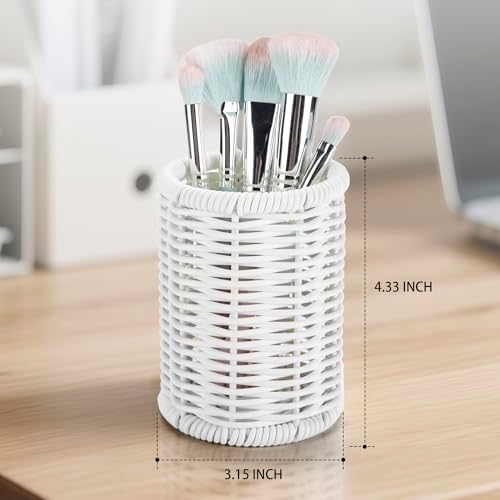 Rattan Jars, Cotton Pad Floss Jar Bathroom Vanity Desk Storage - Image 2