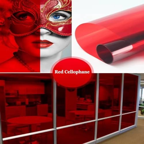 Vanhench Red Cellophane Wrapping Paper 16" x 100' 3Mil - Image 2