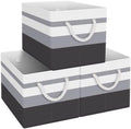 Fab totes Storage Bins 3-Pack, Foldable Storage Baskets by Fabtotes