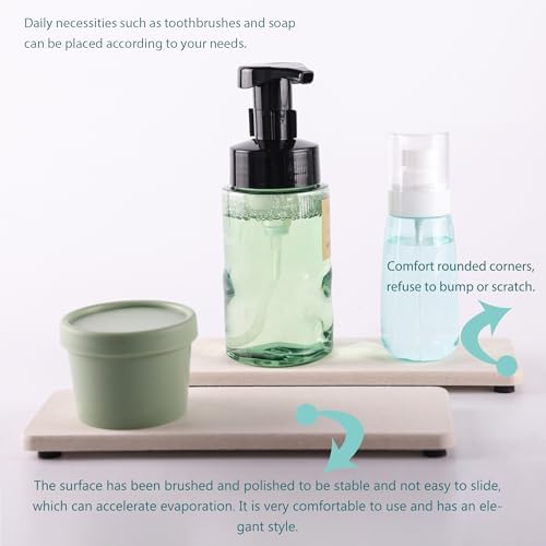 NiuYichee 2Pcs Stone Soap Trays Water Absorbing Diatomite Coaster - Image 3