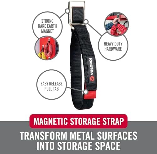 VELCRO Brand Magnetic Storage Strap, Holds 15lbs, Large 24 in x 1 in - Image 2