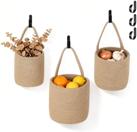 Dahey 3 Pcs Woven Hanging Wall Baskets by Dahey
