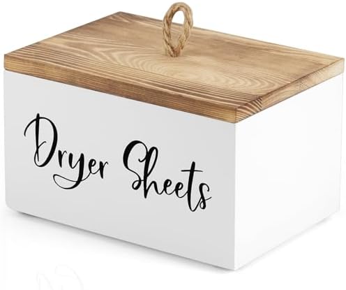 Bivvclaz Dryer Sheet Holder, Wooden Laundry Sheets Container, Laundry Room by Bivvclaz