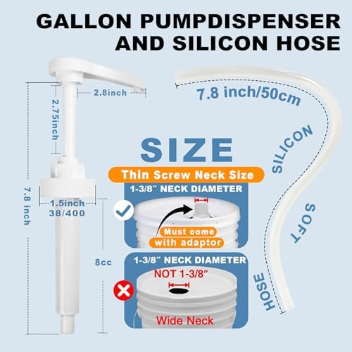 5 Gallon Bucket Pump Dispenser, Coffee Syrup Pump - Image 4