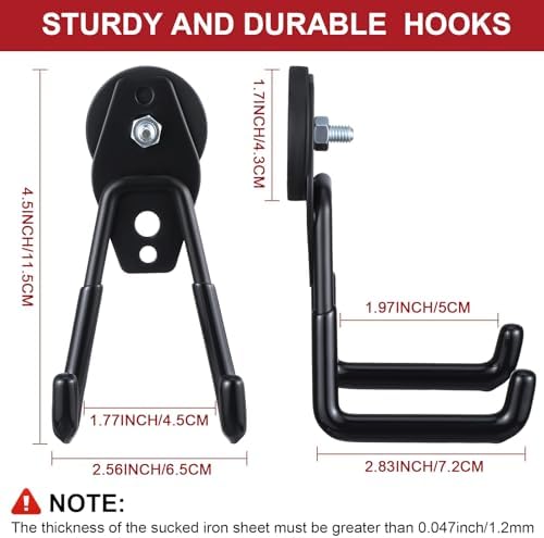 Landhoow 26 Pcs Large Magnetic Hooks Heavy Duty Garage Magnet Hooks Strong - Image 2