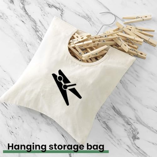 Laundry Clothespin Bag, 12 x 11 in Hang on Line Clothes Pin Hanging Bag - Image 4