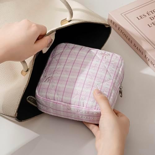 RSRSLEII Mini Quilted Striped Makeup Pouch - Image 2