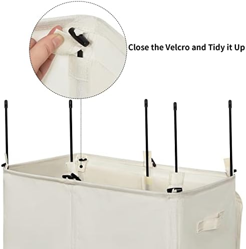 WOWLIVE 140L Double Laundry Hamper 2 Section - Image 7