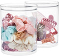STORi Bella Tall Scrunchie Holder | Stackable Clear Plastic Container Round by STORi