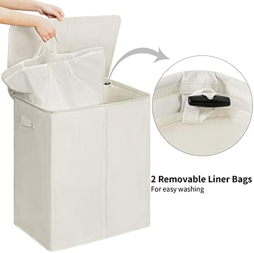 WOWLIVE 154L Double Laundry Hamper 2 Section - Image 4