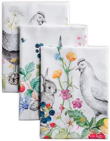 Maison d' Hermine Kitchen Towels Set of 3 Reusable 100% Cotton 27.50" x 20" by MaisondHermine