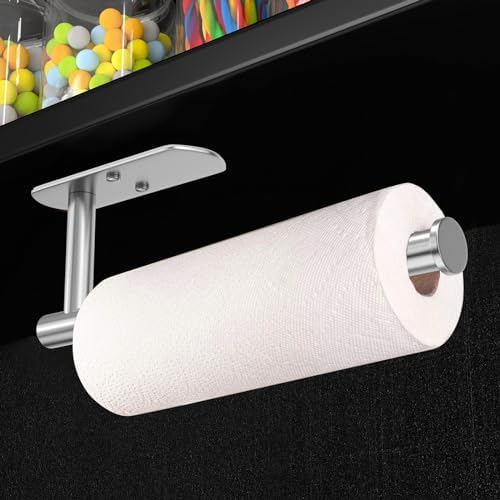 VAEHOLD Adhesive Paper Towel Holder Under Cabinet Mount, Wall Mounted Paper - Image 2