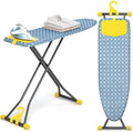 KINGBOARD Ironing Board with Silicon Iron Mat, Heavy Duty Leg 13x43 Yellow by KINGBOARD