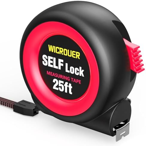 25 FT Self-Locking Steel Tape Measure, Retractable Measuring Tape by Unknown