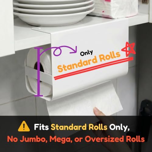 Arakio, Paper Towel Holder Under Cabinet No Drilling Kitchen Roll Dispenser - Image 2