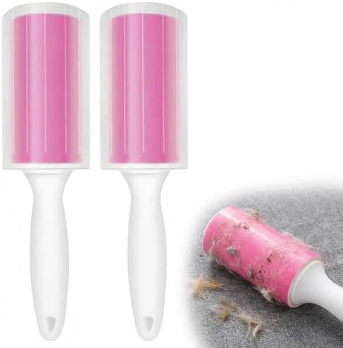 Washable Gel Lint Roller 2 Pack, Large Reusable Pet Hair Remover by AEHKLCP
