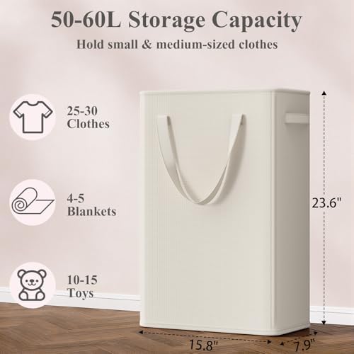 Optish 50L Slim Laundry Hamper, Baby Hamper - Image 3