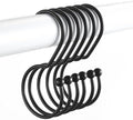 Goowin Shower Curtain Hooks, Anti-Fall S-Shaped Shower Curtain Ring, Decorative by Goowin
