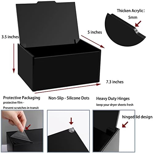 rejomiik Acrylic Dryer Sheet Holder, Dryer Sheet Dispenser - Image 3