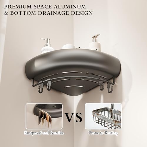 CICUFY Shower Caddy Suction Cup, 2 Pack No Drilling Corner Shower Shelves - Image 6