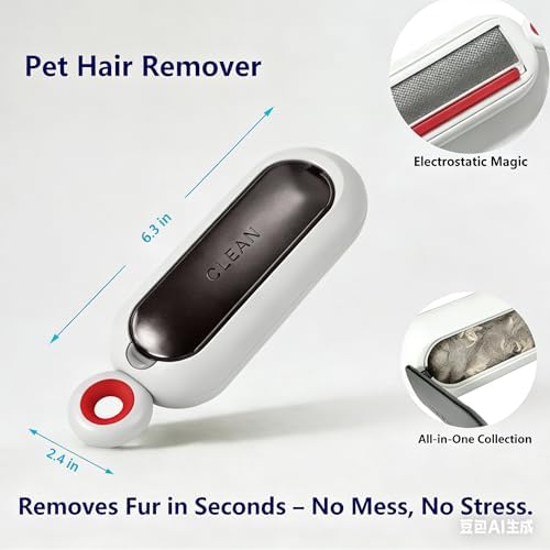Reusable Lint Roller for Clothes, Portable Pet Hair Remover Brush for Cat & Dog - Image 2