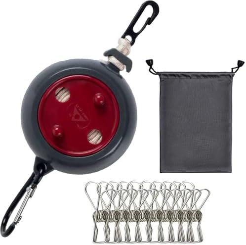 Qihengzhijia Portable Travel Clothesline, Adjustable 32FT/10M Camping by QeeHeng