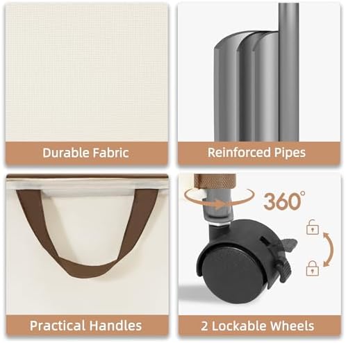 STORAGE MANIAC Rolling Laundry Hamper - Image 4