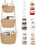 Hanging Basket, 3-Tier Woven Wall Basket by Degeyoyo