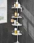ALLZONE Corner Shower Caddy Tension Pole, 4 Hang-On Basket by ALLZONE
