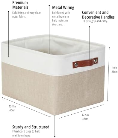 DECOMOMO Storage Bins, Extra Large Fabric Storage Baskets - Image 3