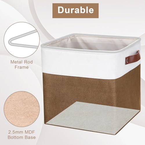 Bagnizer Collapsible Fabric Storage Cubes 11x11 Cube Storage Bins, 4 Pack - Image 5