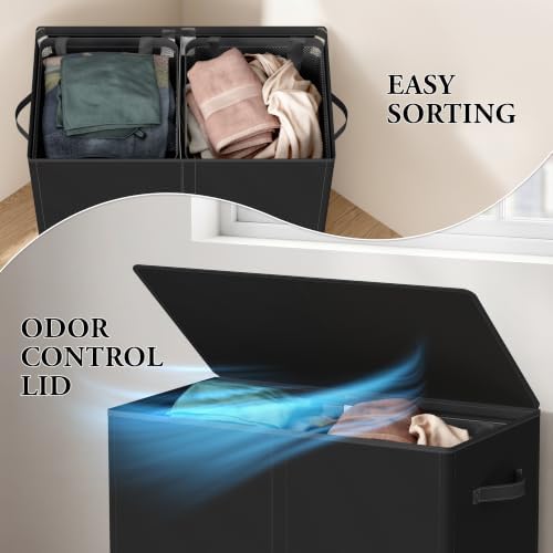 Simple Houseware Double Laundry Hamper - Image 6