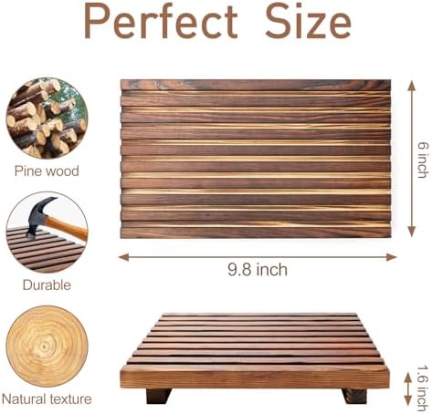 Farmhouse Bathroom Counter Organizer Wooden Display Stand Kitchen Tray - Image 5