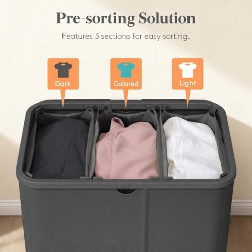 Lifewit 165L 3 Section Laundry Hamper - Image 3