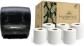 Sierra Hygenics Hardwound White Towel Kit, 6 Rolls & Hands-Free Dispenser by SierraHygieneProducts
