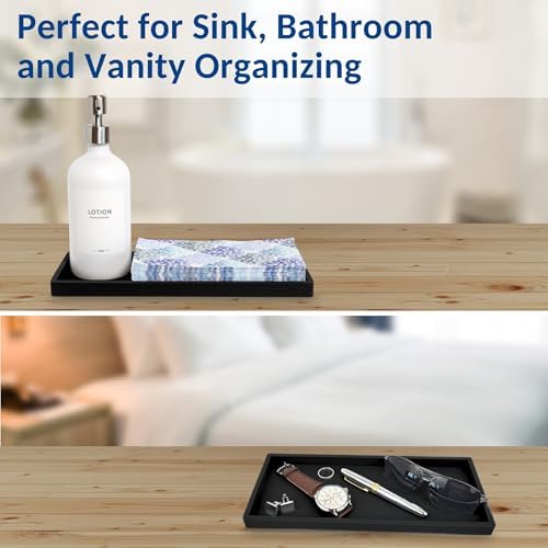 Spacewiser Silicone Countertop & Vanity Tray – 11.7” Bathroom Counter Tray - Image 6
