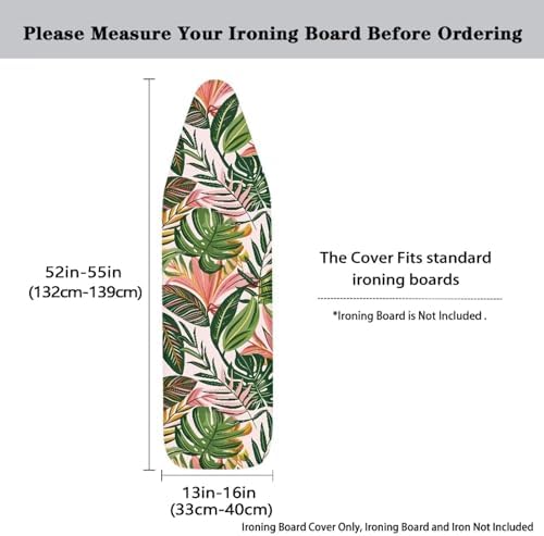 Tropical Ironing Board Cover Fits Standard Large Boards of 15 x 54 Inch Hawaii - Image 3