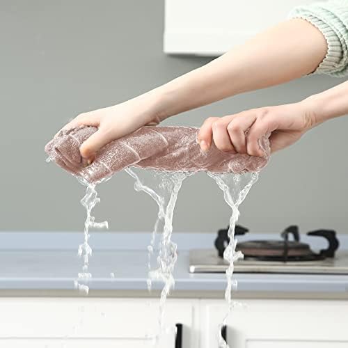 Puomue Microfiber Kitchen Towels and Dishcloths Set, 26 x 18 Inch and 12 x 12 - Image 4