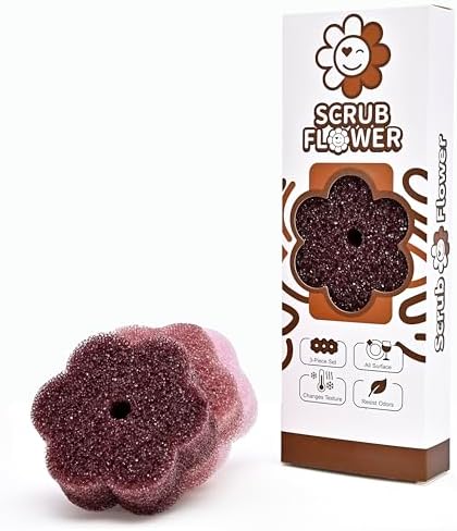 Scrub Flower Temperature Sensitive Sponges, Earth Dahlia by DrWOW