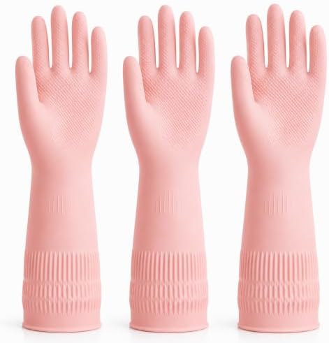 Rubber Dishwashing Gloves, Reusable Cleaning Gloves by Unknown