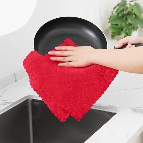 Homaxy 12 Pack Super Soft Absorbent Dish Towels - Image 4