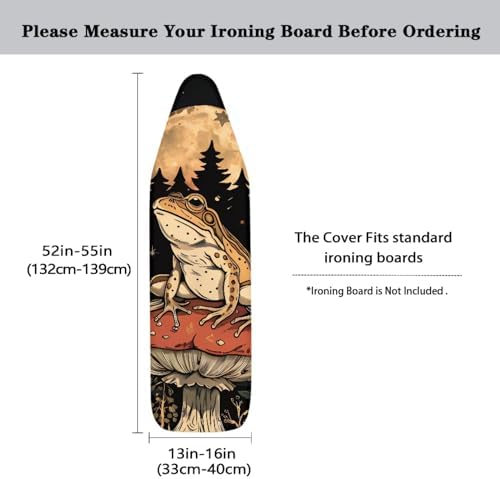 GLENLCWE Mushroom Frog Iron Board Cover Heat Reflective Ironing Board Cover - Image 5