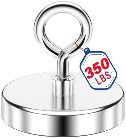 350 lbs Fishing Magnets Strong, 2 Inch Heavy Duty Neodymium Magnet by Unknown