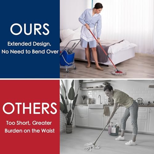 Spin Mop Handle for O-Cedar EasyWring/RinseClean, 30-58 in - Image 6