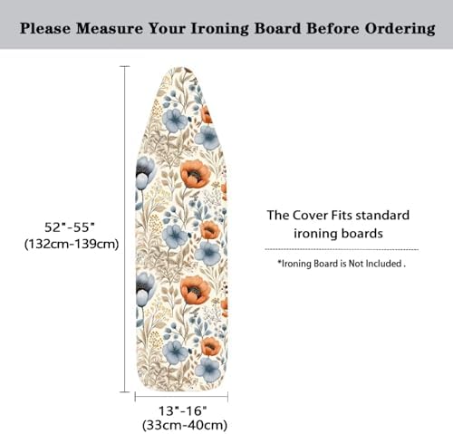 Flashideas Wildflower Ironing Board Cover and Pad 15x54 Inch Standard Ironing - Image 6