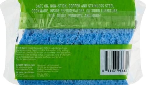 Scotch-Brite Zero Scratch Scrub Sponge, 6 Kitchen Sponges - Image 3
